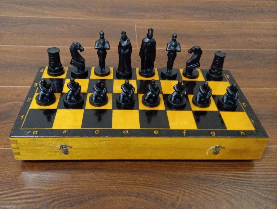 Nice King Arthur Style Vintage Chess Set Soviet USSR