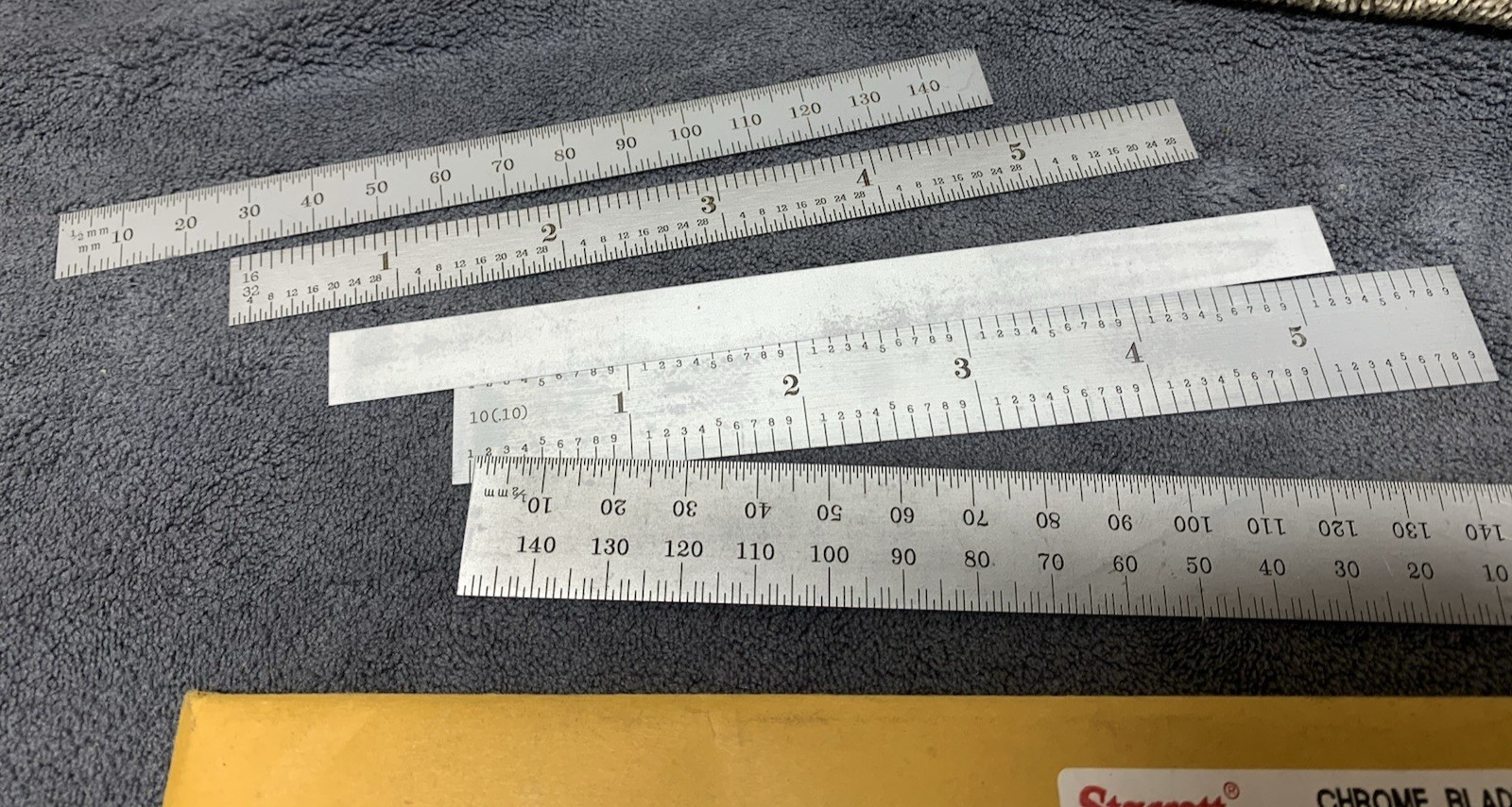 Machinist Tool Lot of 11 Starrett Scales New & Used