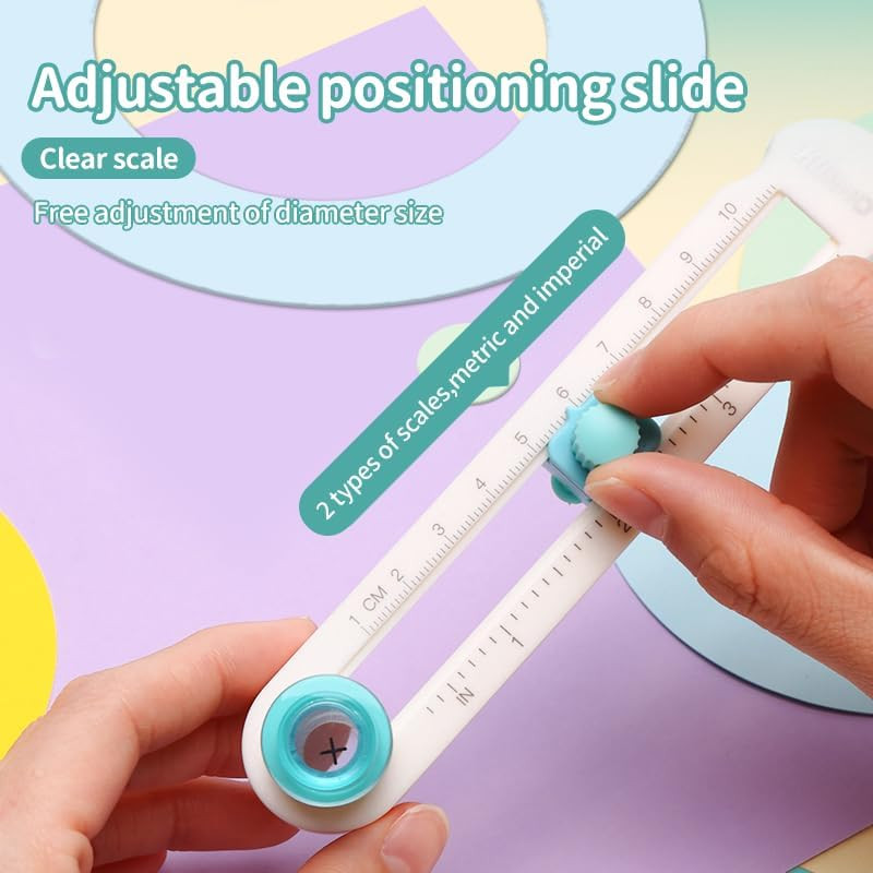 Circle Cutter, Circle Paper Cutter with 4PCS Replacement Blades, Adjustable Any
