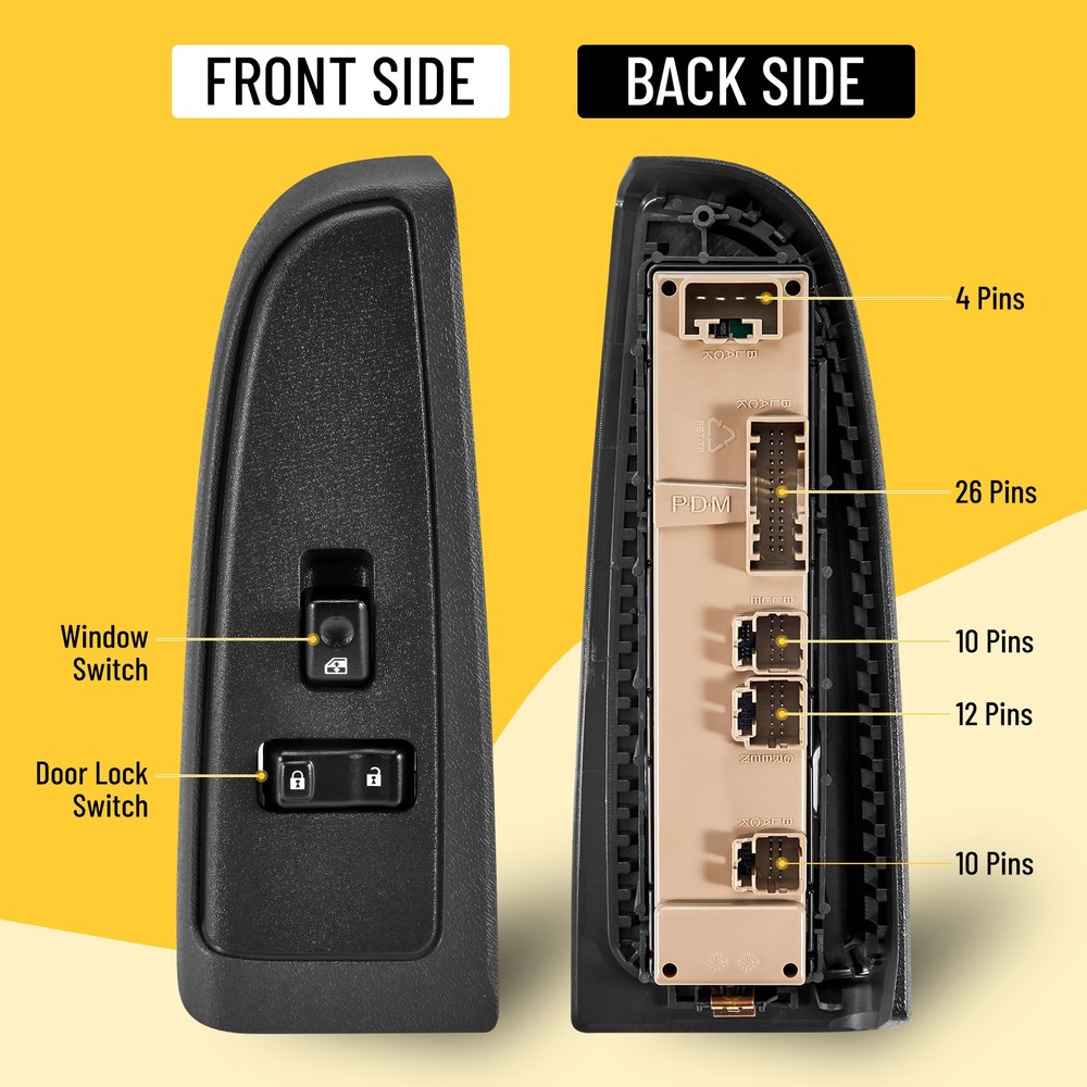 19115820 Front Passenger Window Switch &Bezel for 2003-2007 Chevy Silverado