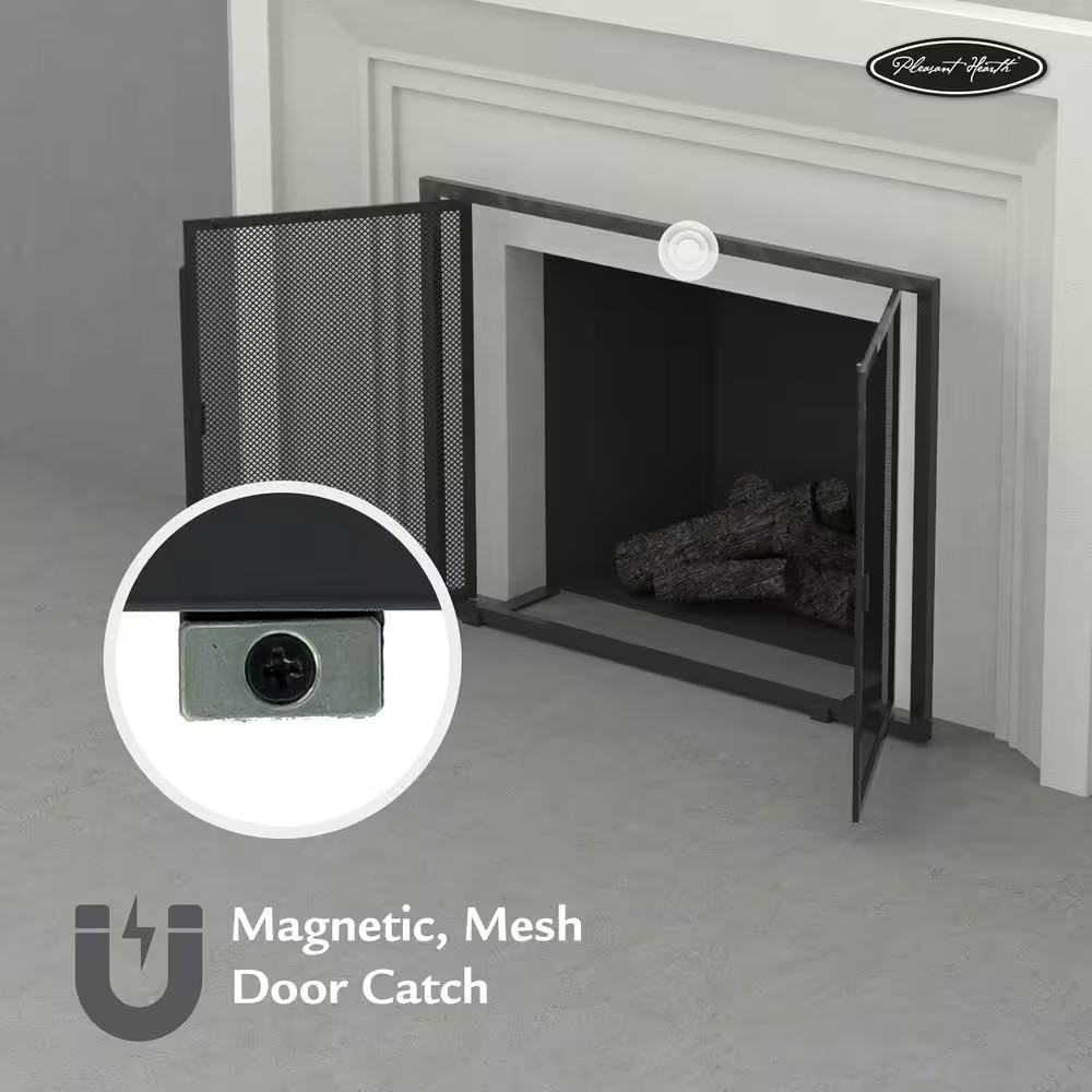 Harper 1-Panel Fireplace Screen with Doors