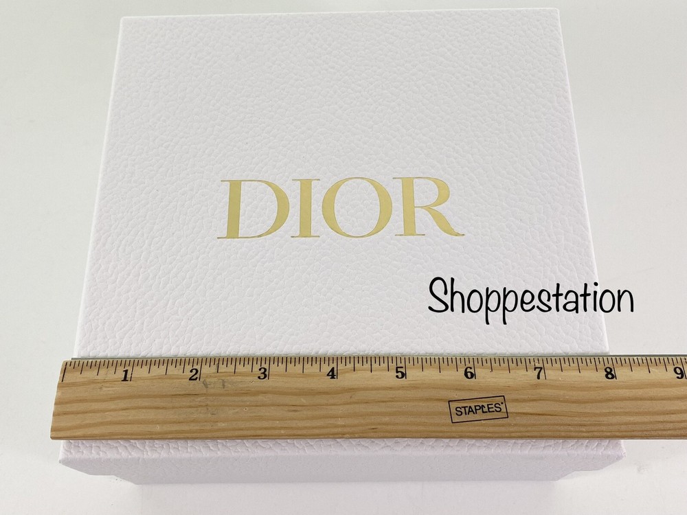 DIOR WHITE EMPTY GIFT BOX AUTHENTIC DIMENSION 8” x  8” x  3.5”