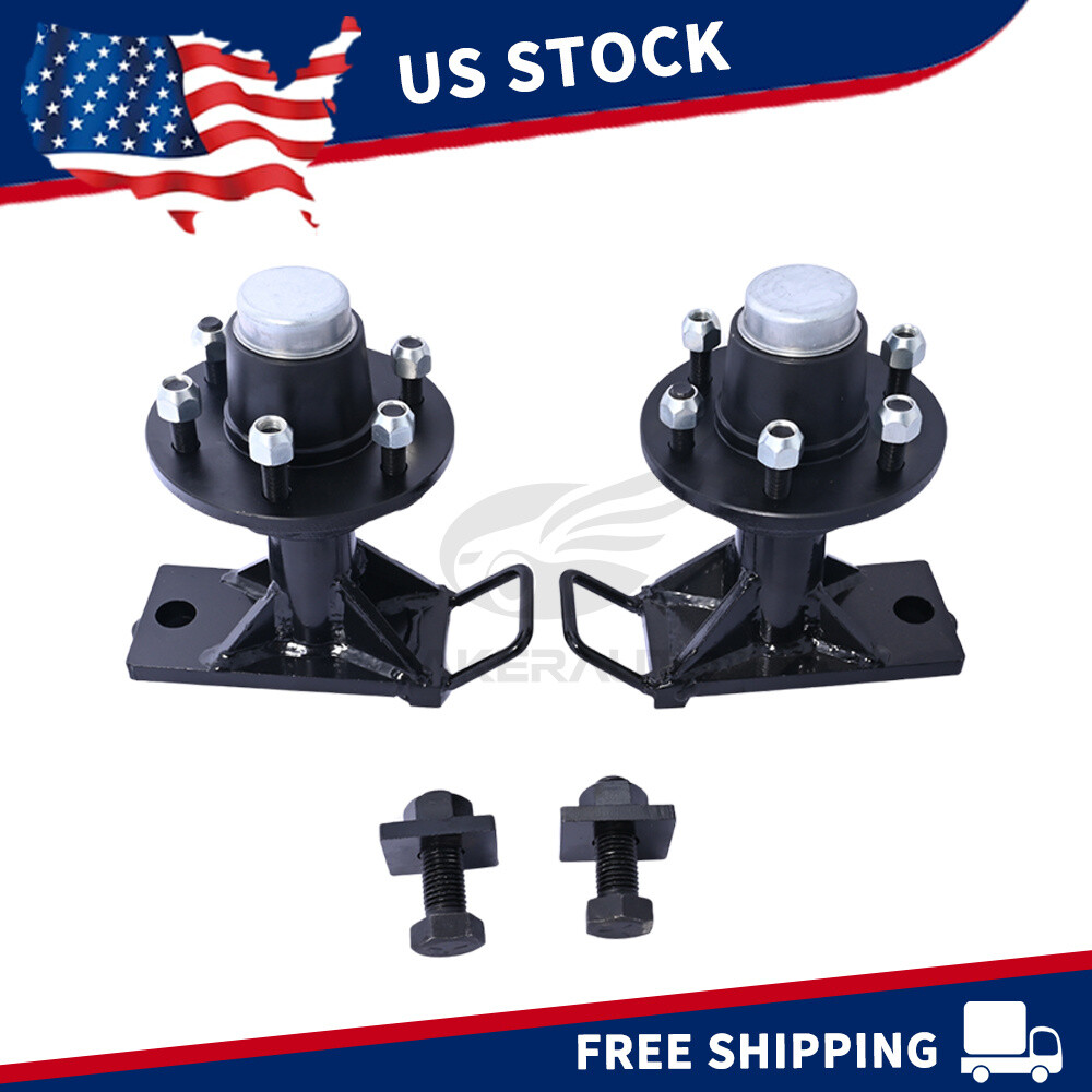 2PCS 6x 5.5 Lug Superior 8000LB Shipping Container Wheels, Bolt-on Spindle Kit