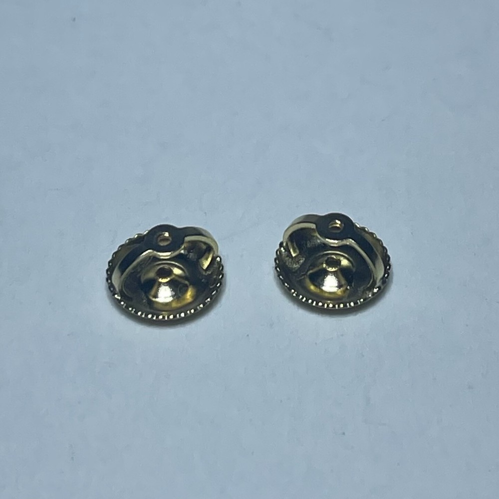 Solid 14kt Yellow Gold Screw Back Nut Earring Back 1 Piece