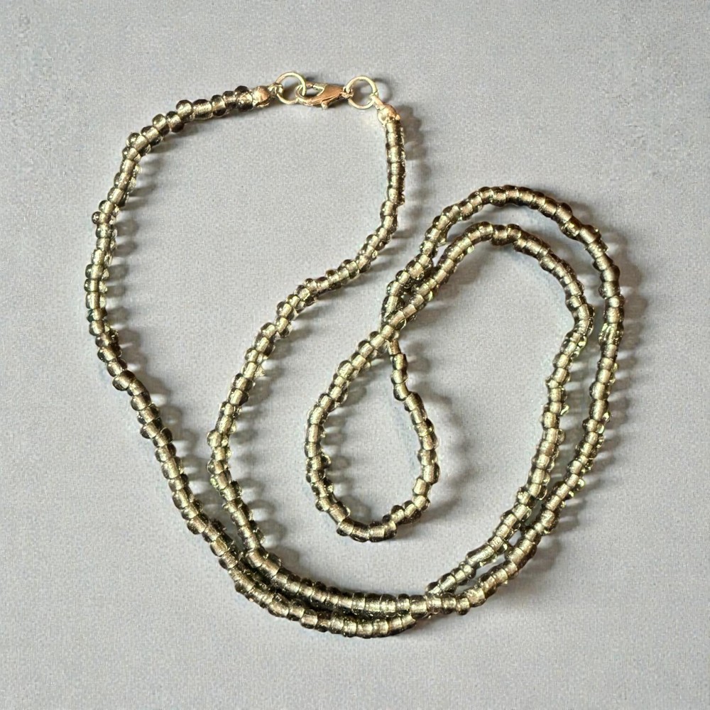 Silver Seed Bead Necklace/Belly Chain