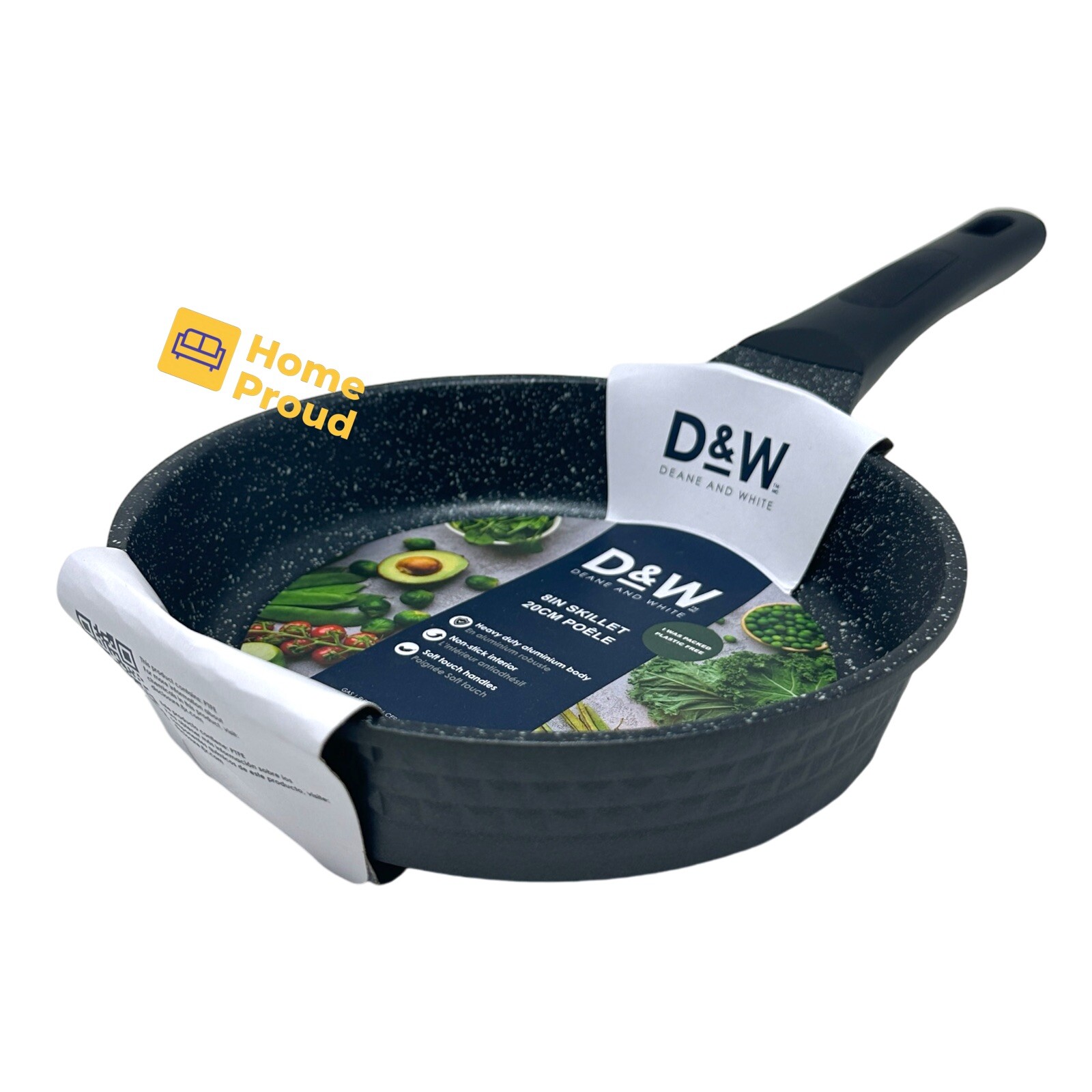 D&W Frying Pan Nonstick FRY Skillet 8 inch Deane&White Premium Kitchen Cookware