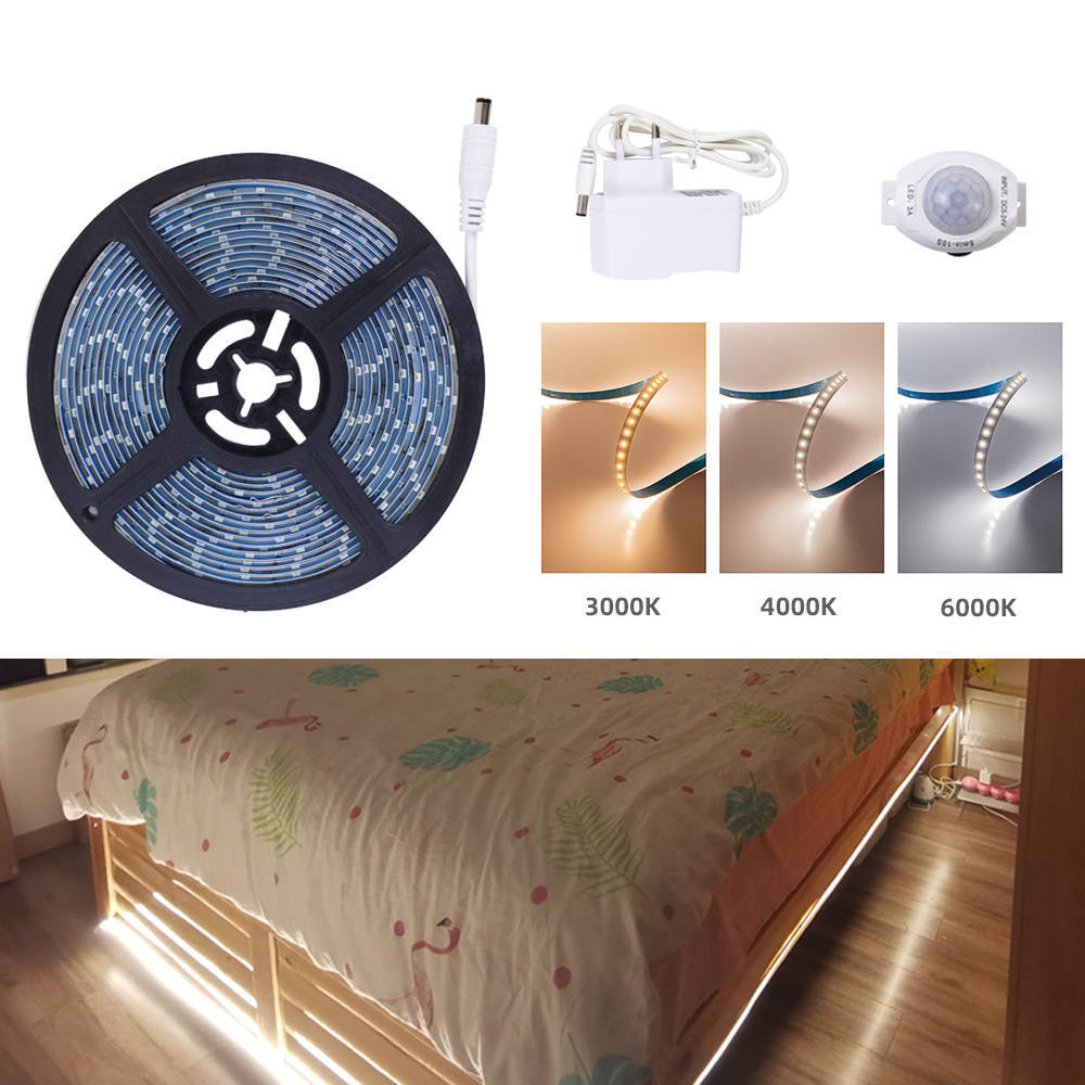 16.4ft Motion Activated LED Strip Light Waterproof for Kitchen, Bed, Stair