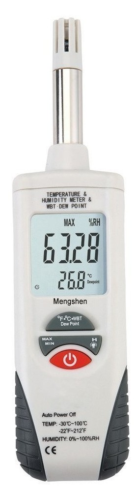 Digital Psychrometer - Handheld Backlight Temperature Humidity Meter W Dew Point