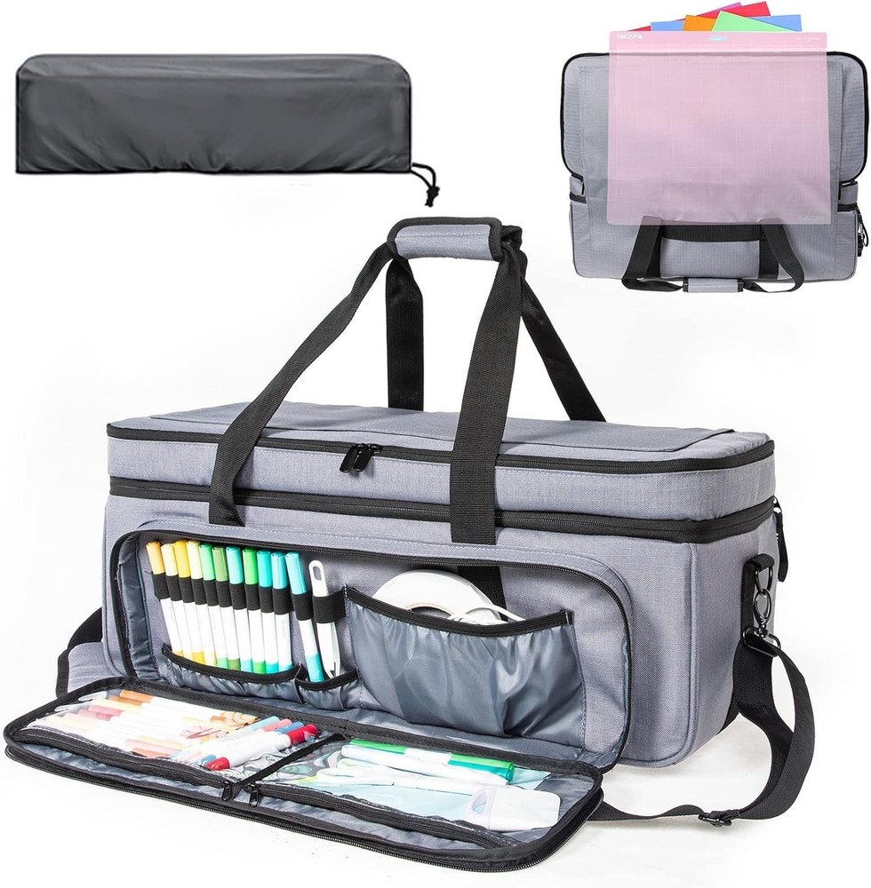 Carrying Case for Cricut Maker 3/4 Explore Air 2/3/4 Double-Layer Storage