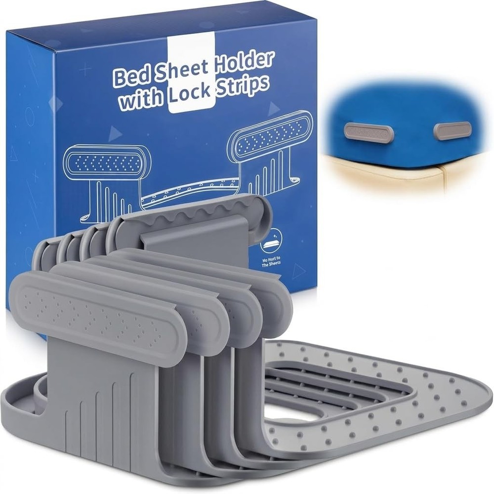 Bed Holders for Corners, Lock Holders, Fitted Holders Keep Sheets Firm & Tigh...