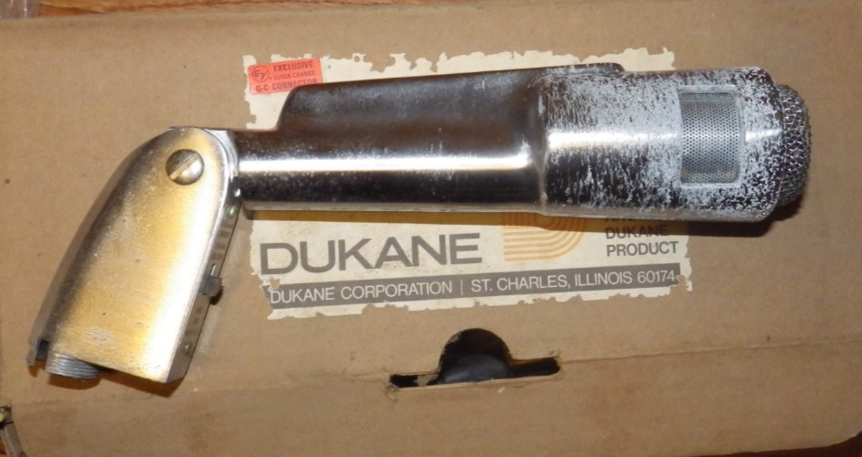 Vintage Dukane 7A160 Cardioid Dynamic Microphone & Cable
