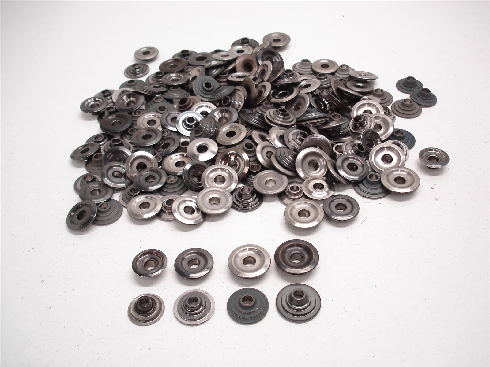 BULK 170 pcs NASCAR TITANIUM VALVE SPRING RETAINERS MINI TOP LOCK DEL WEST ASST