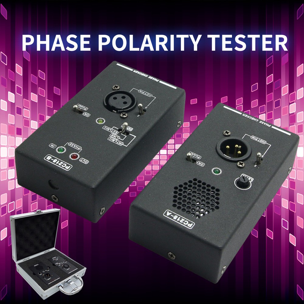 PC218 Phase Polarity Tester Checker Detector Speaker Microphone Sound Testing