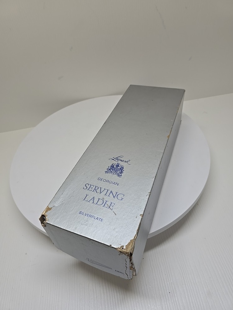 Great Large Serving Ladle in Silverplate by Leonard, Used. D84