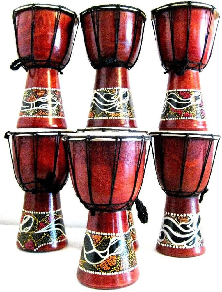 Djembe Drum – Hand Carved African Drum, Bongo Congo Style – Solid Mahogany with