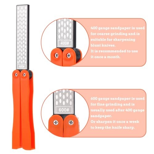 Double Sides Knife Sharpener Tool 400/600 Grits Diamond Sharpening Stone Tool