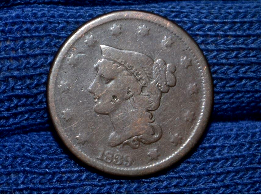 1839 LARGE CENT ** Head of 1840