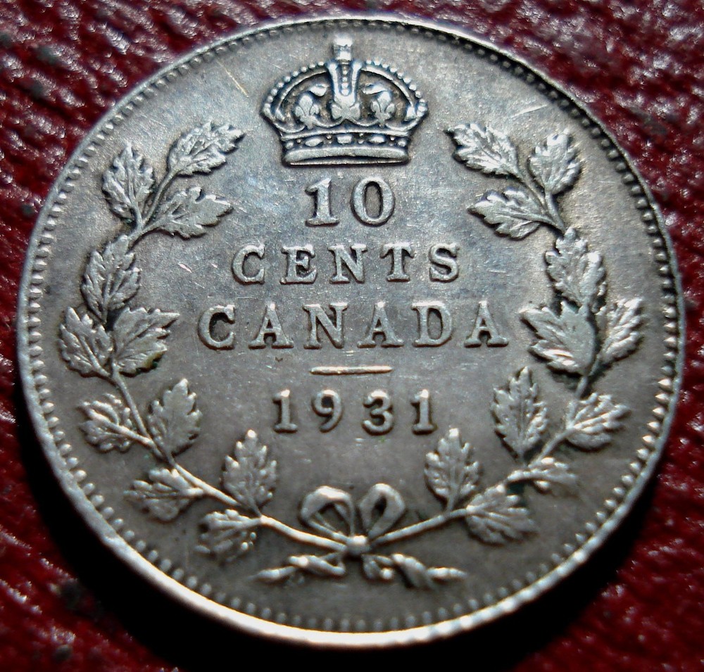1931 CANADA 10 CENTS IN VF-EF CONDITION