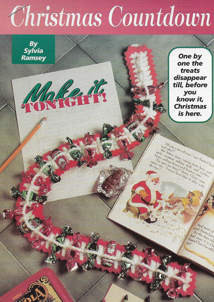 Christmas Countdown Treat Holder crochet pattern instructions