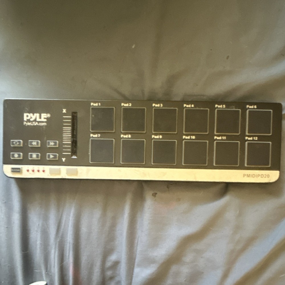 Pyle PMIDIPD20 MIDI Pad Controller USB Compatible 12 Keys Pad Triggers Digital