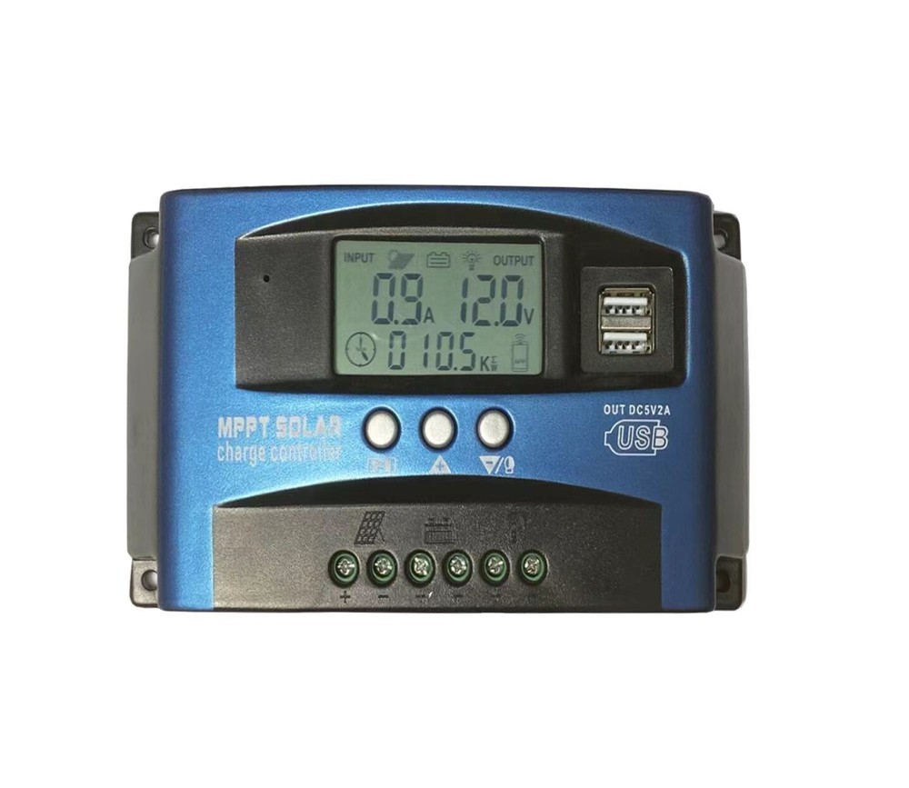 🚀60A Charge Controller Dual USB 12V/24V Auto Focus Solar Panel Regulator MPPT