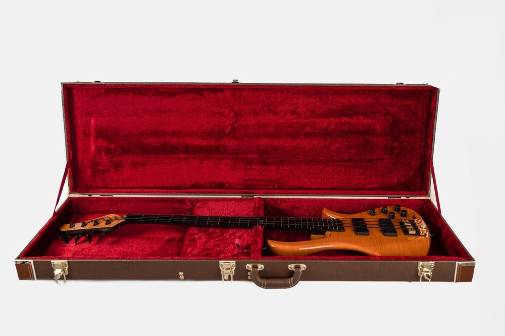 Hard-Shell Electric Bass Case (Brown)