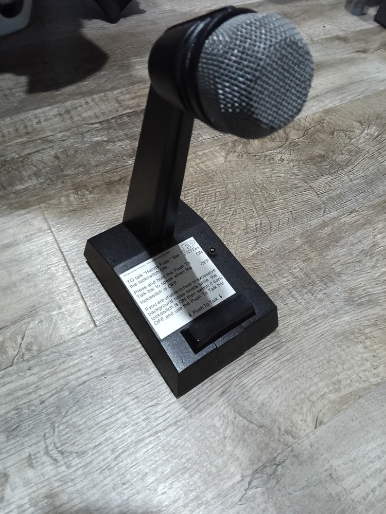 JP Systems Push To Talk Stand Microphone with Lockswitch Bar