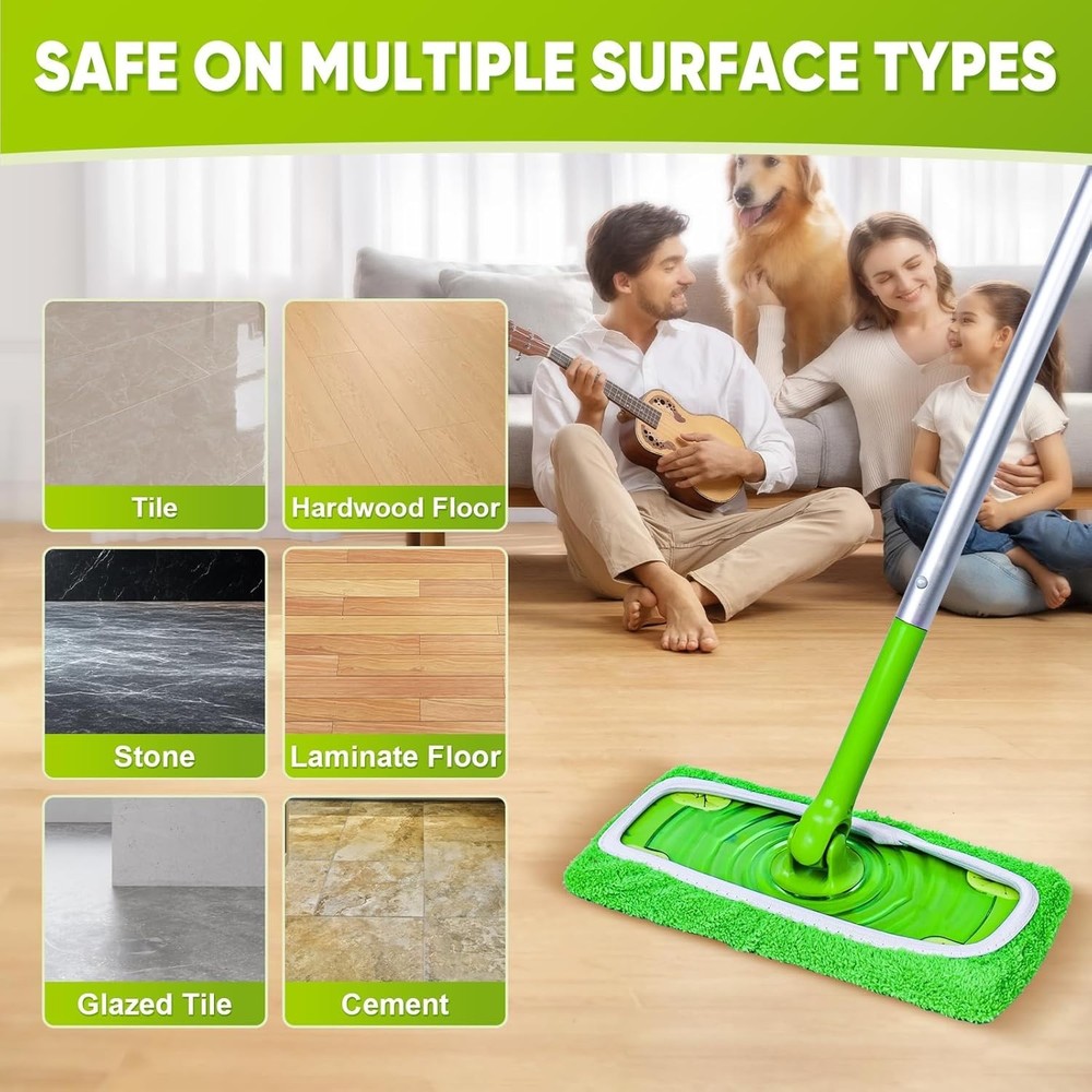 Eco-Friendly 6-Pack Microfiber Mop Pads – Deep Clean Any Floor Effortlessly