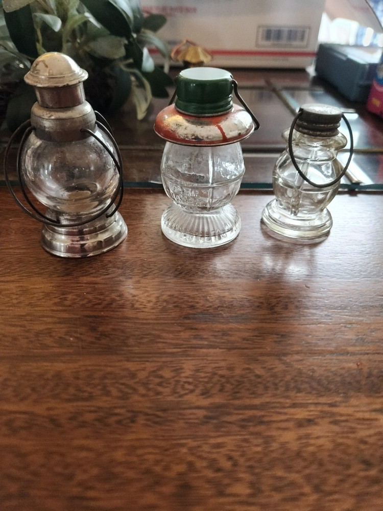 Vintage 3 Lantern Candy Containers