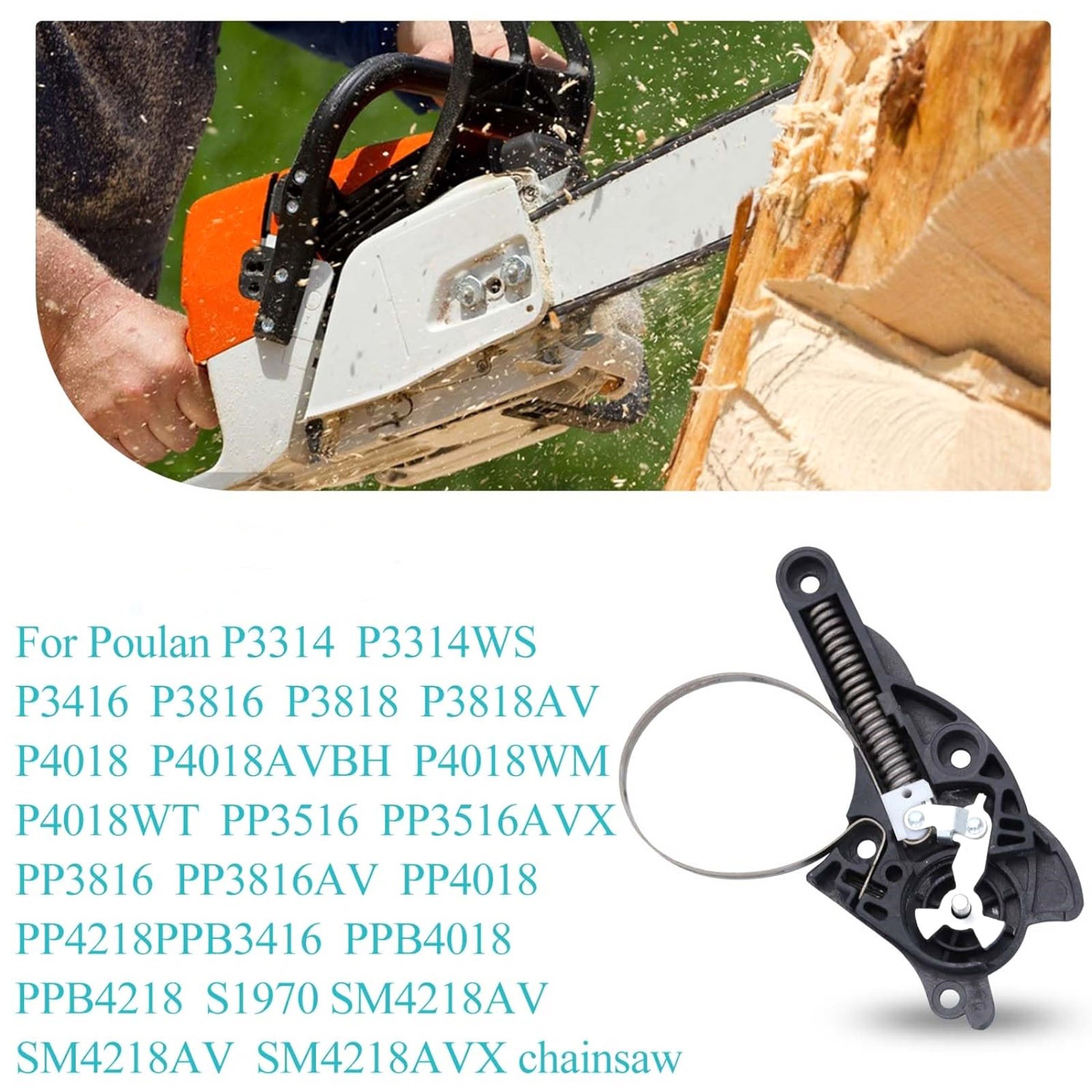 530071893 1 peak Chainsaw Chain Brake Assembly For Poulan P3314 P3314WS P3416