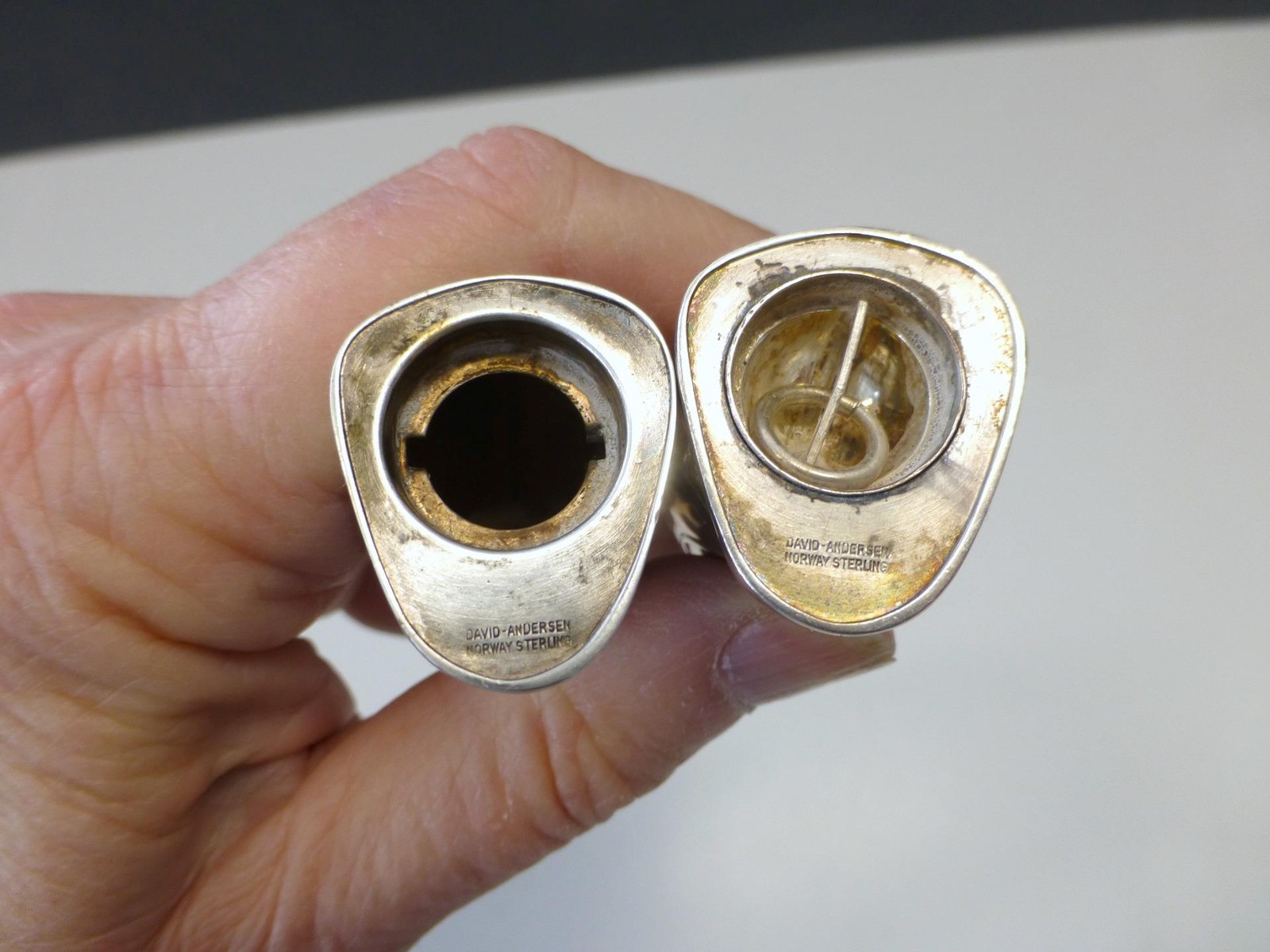 David Andersen Norway PENGUIN Figure Sterling Silver 925S Salt & Pepper Shaker