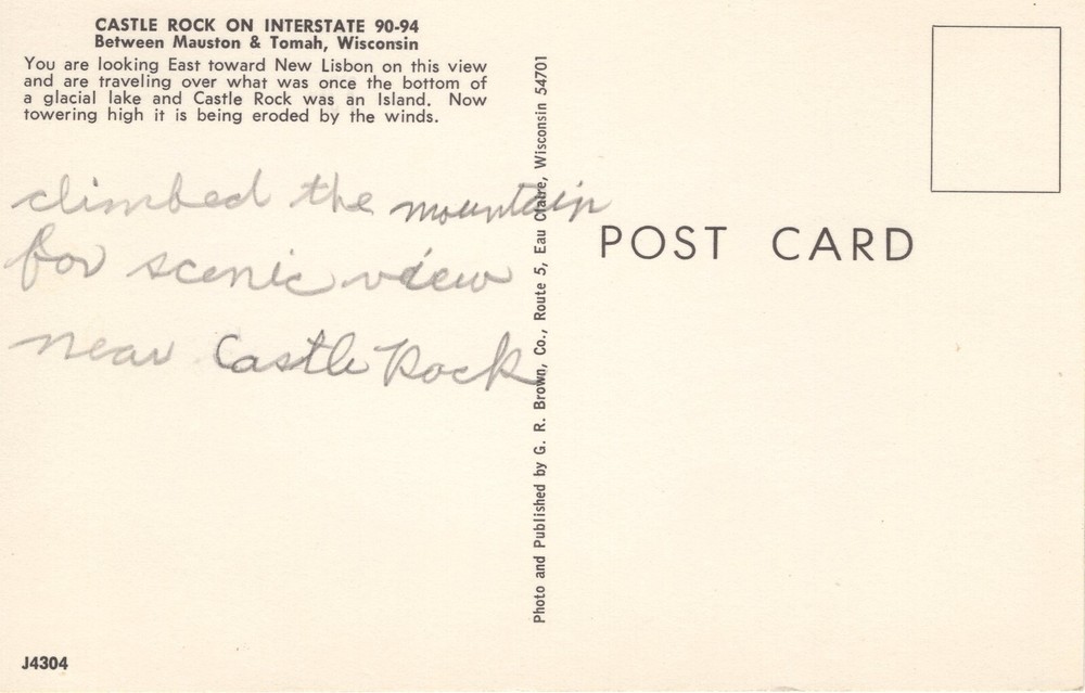 CASTLE ROCK - INTERSTATE 90-94, WI - PC4814