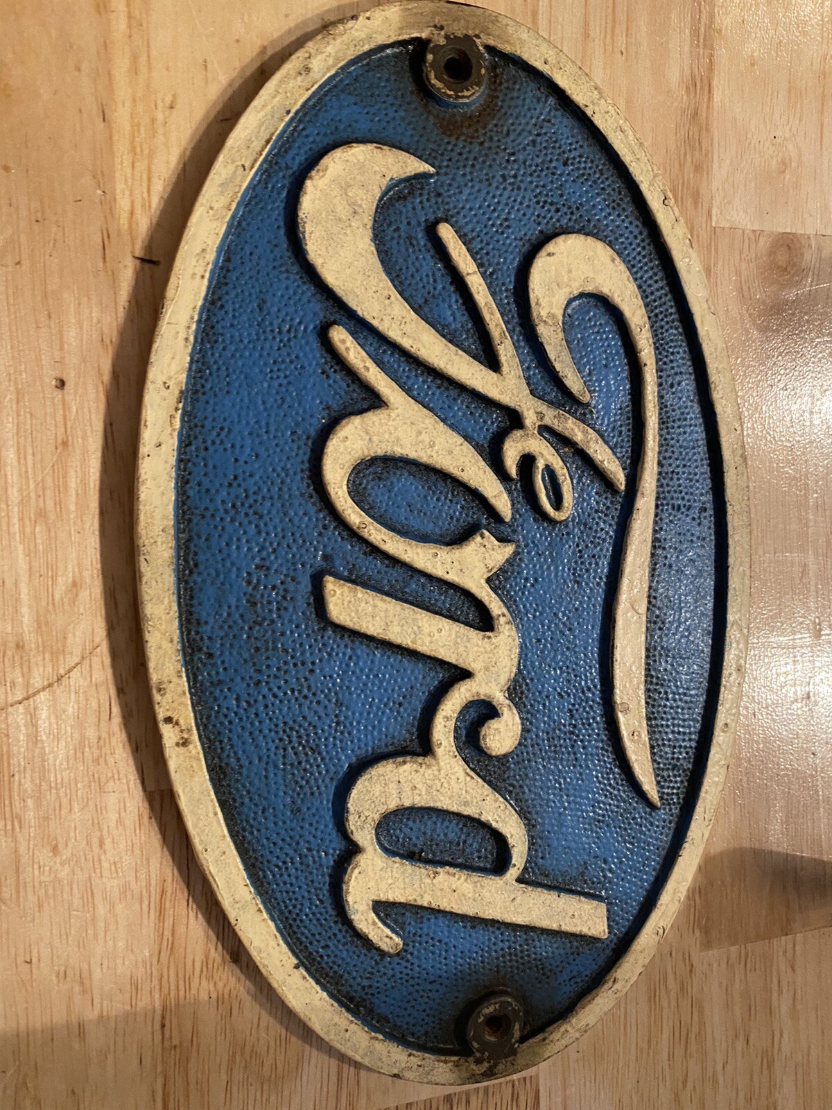 Henry Ford Motor Plaque Sign Patina Hotrod Mustang Auto Truck SOLID CAST IRON