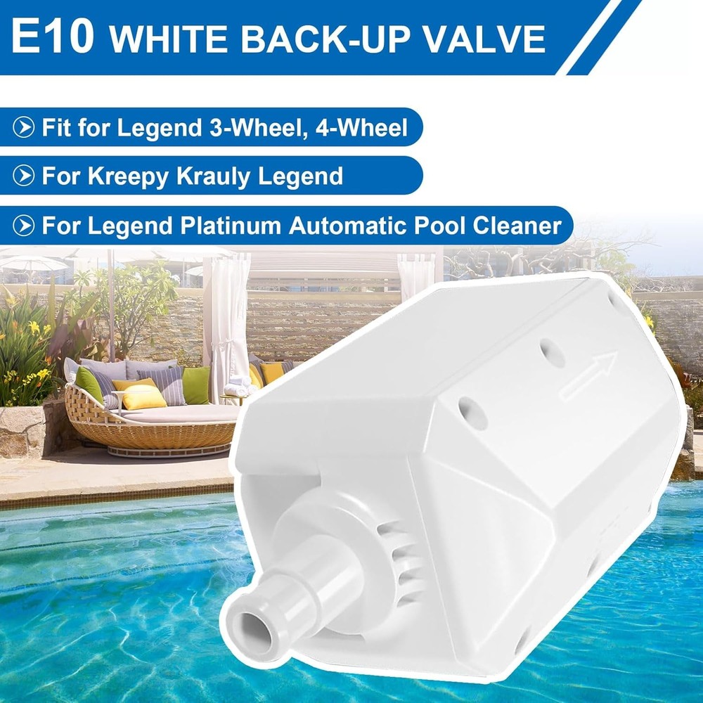 for Pentair E10 White Back-Up Valve Replacement Automatic Pool Cleaner