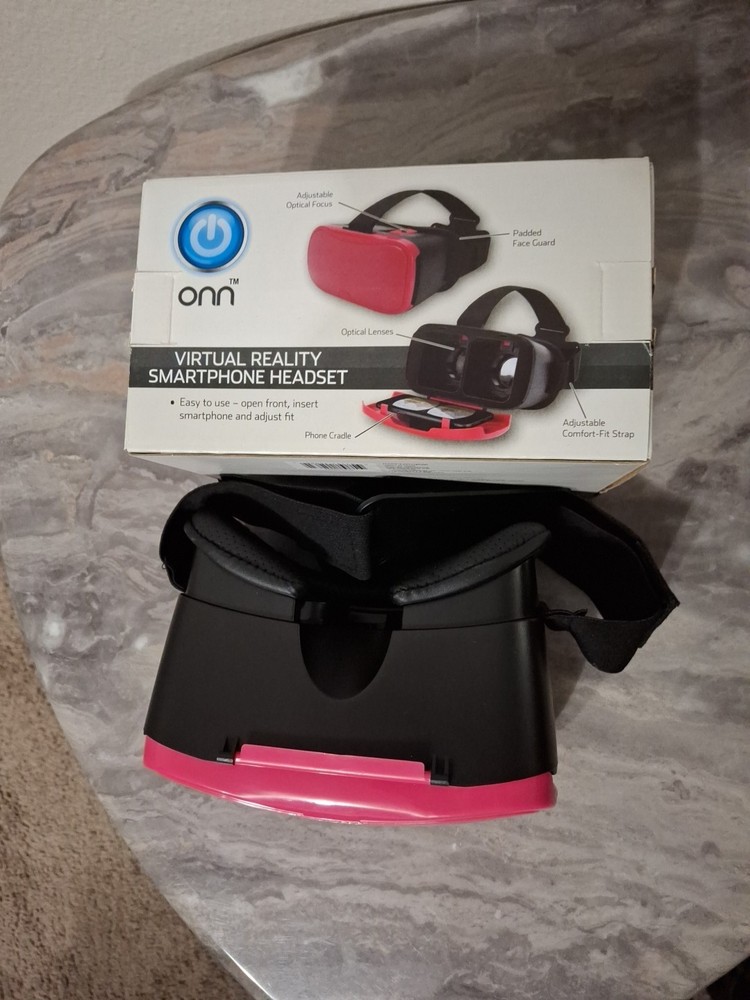 ONN Virtual Reality SmartPhone Headset - Red NEW