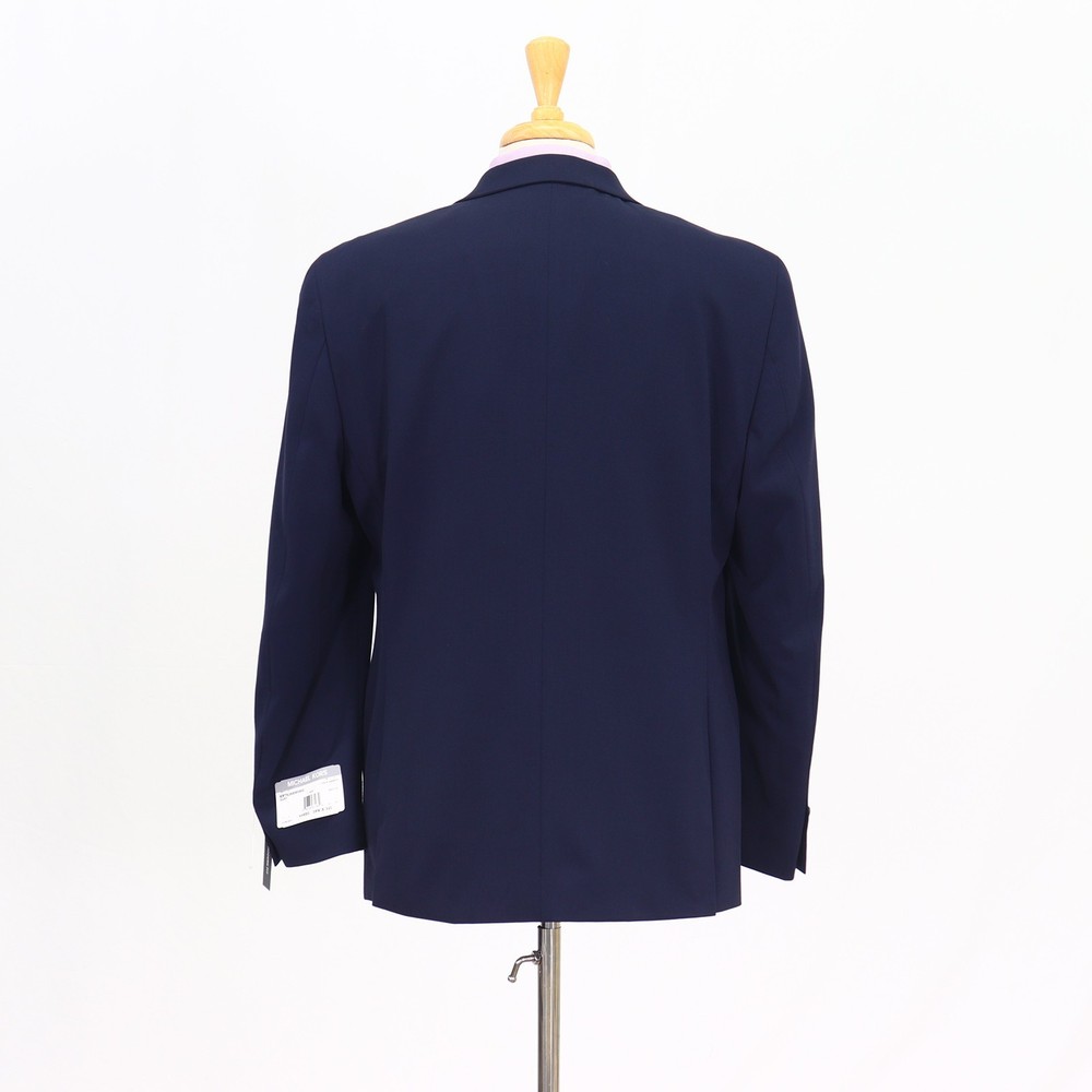 Michael Kors 44R Navy Sport Coat Blazer Jacket Solid 2-Button Wool