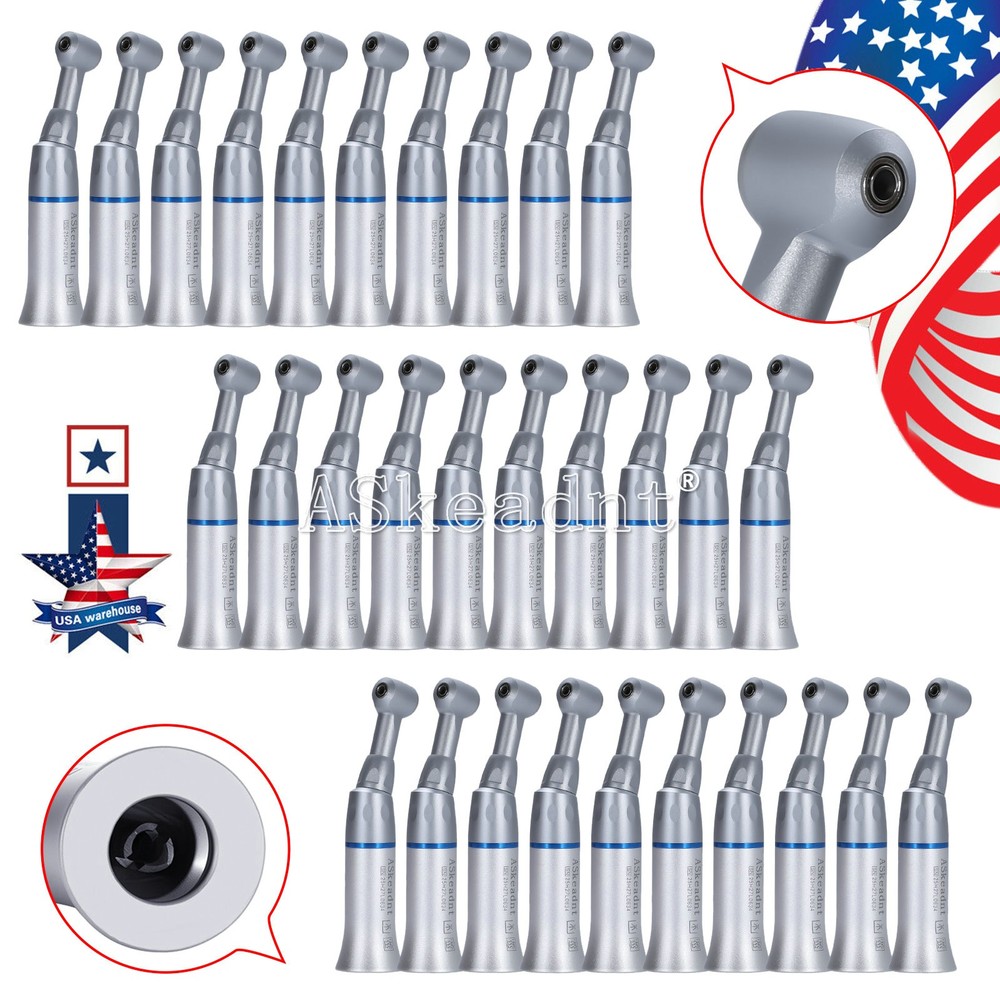 1-30pc ASkeadnt Dental Low Slow Speed Push Button Contra Angle Handpiece E-type