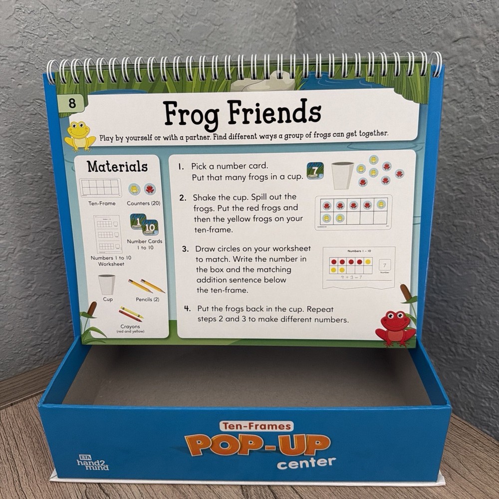 hand2mind Ten-Frames Pop-Up Learning Activity Center 10 Activities No Prep K-2