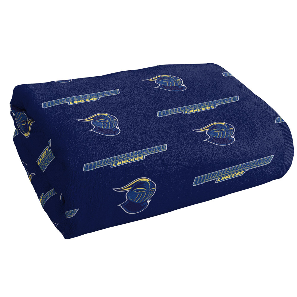 Worcester State Beach Towel/Bath Towel, 30"x60" Logo Pattern