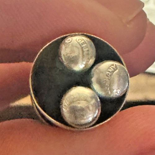 Antique Guilloche Enamel Sterling Silver 935 Manicure Etui Set Holder - Germany