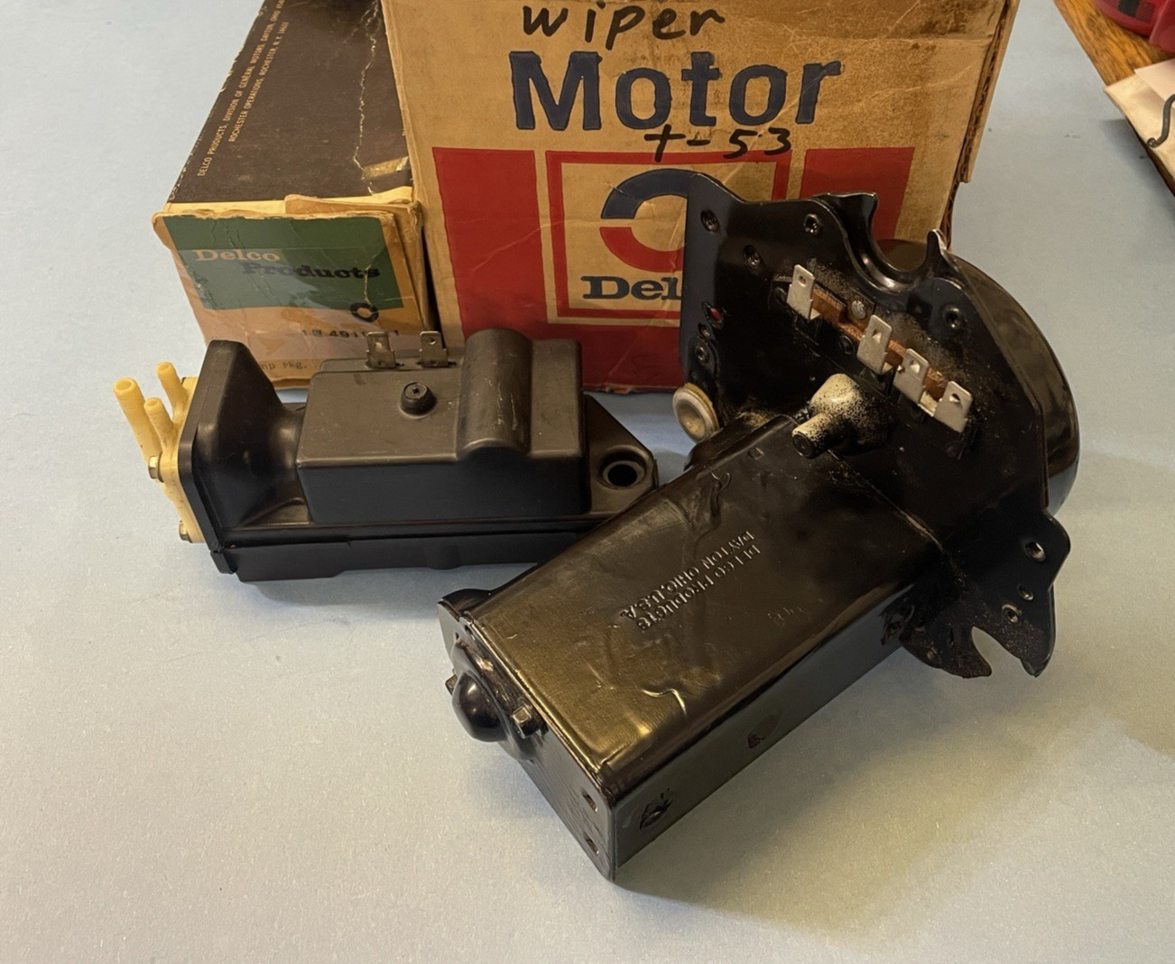 NOS Delco wiper motor & washer pump 1966-7 Chevelle 1967 Camaro Firebird Chev II