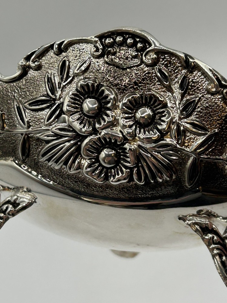 Vintage Godinger Silver Art Co. Tri-footed Snack/Nut/Candy Dish - Silver Plate