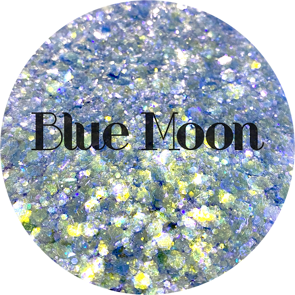 Premium Polyester Glitter - Blue Iridescent Chunky Mix