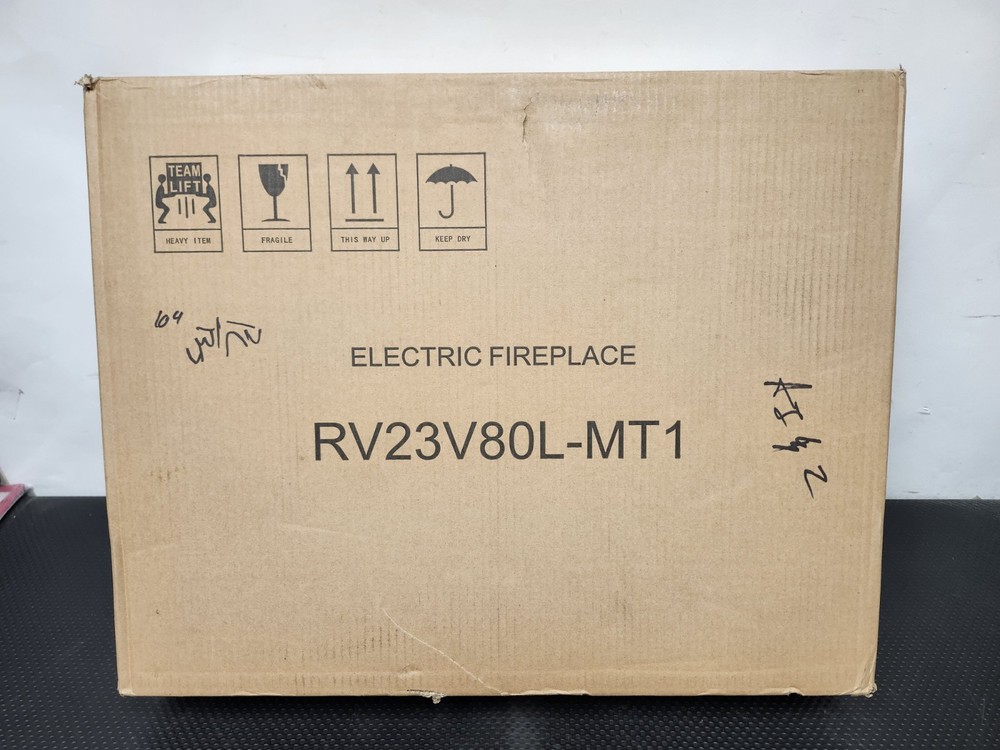 23" Electric Fireplace Insert, Fireplace Heater with Remote/Timer, Adjustable 4