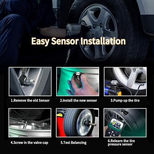 Pre-Programmed TPMS Sensor 4PCS 433MHz Compatible with Cadillac XT5 2017-2022,