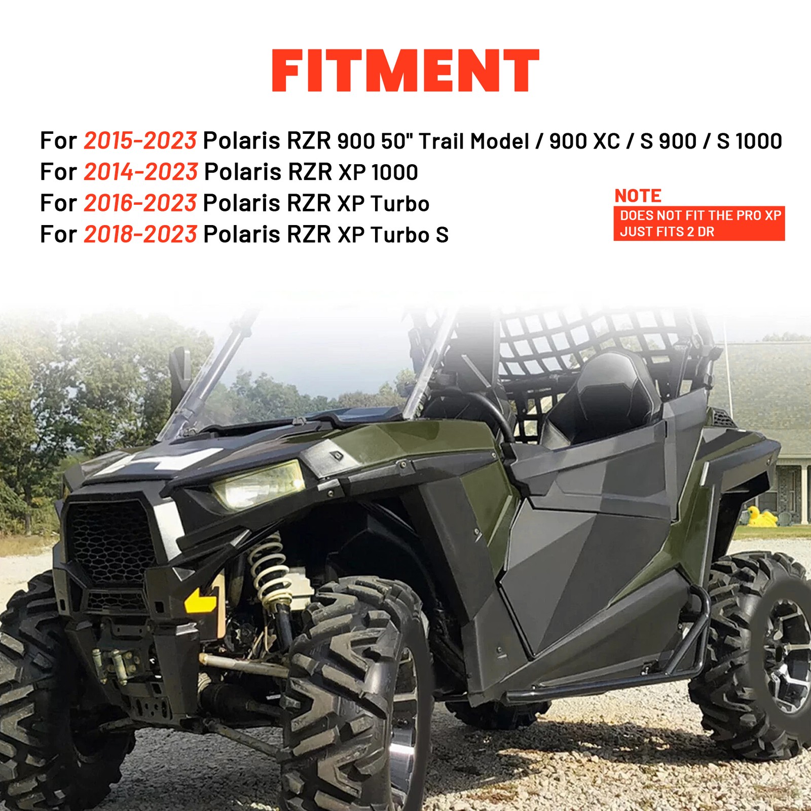 Nerf Bars Rock Sliders Side For Polaris RZR XP 900 1000 Trail 900 S Turbo 14-23