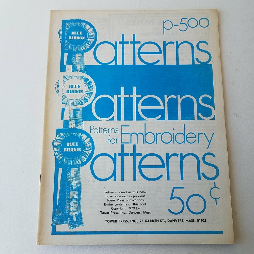 Blue Ribbon First - Patterns - Patterns For Embroidery P-500