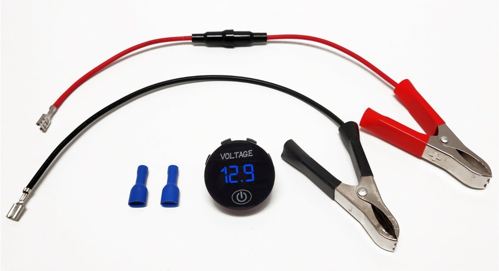 Voltmeter Digital LED Display Alligators DIY Panel Box battery Installation K3A