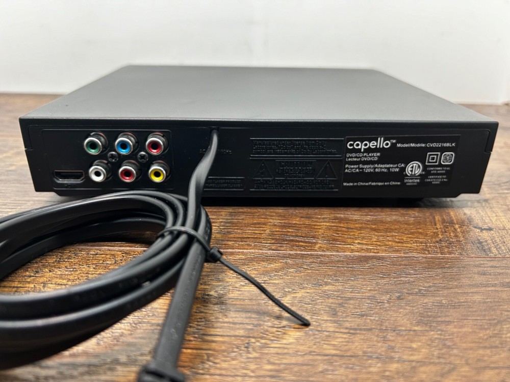 Capello Model CVD2216BLK Compact DVD/CD w/Remote