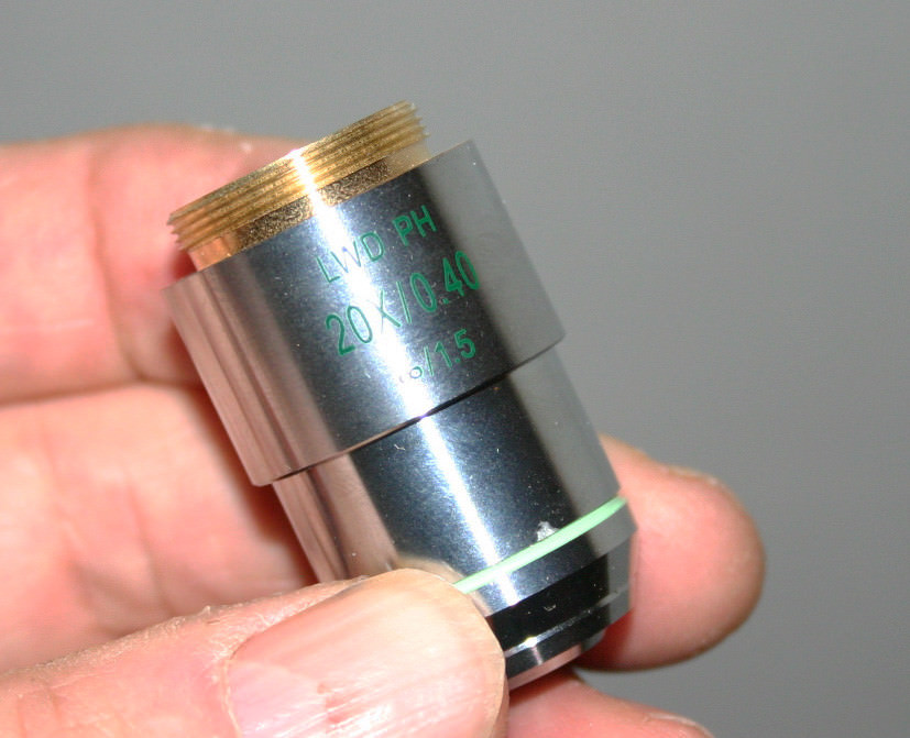 Inverted Microscope Fisher etc. 20X Plan Phase Contrast Infinity LWD Objective